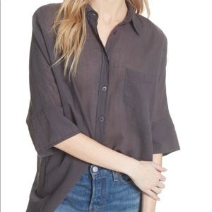 Free People Best of Me Button Down Shirt Blouse